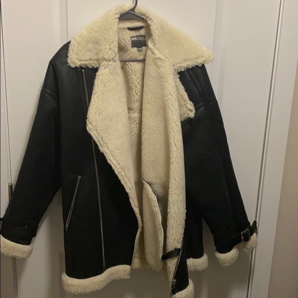 Asos faux Fur Biker Jacket